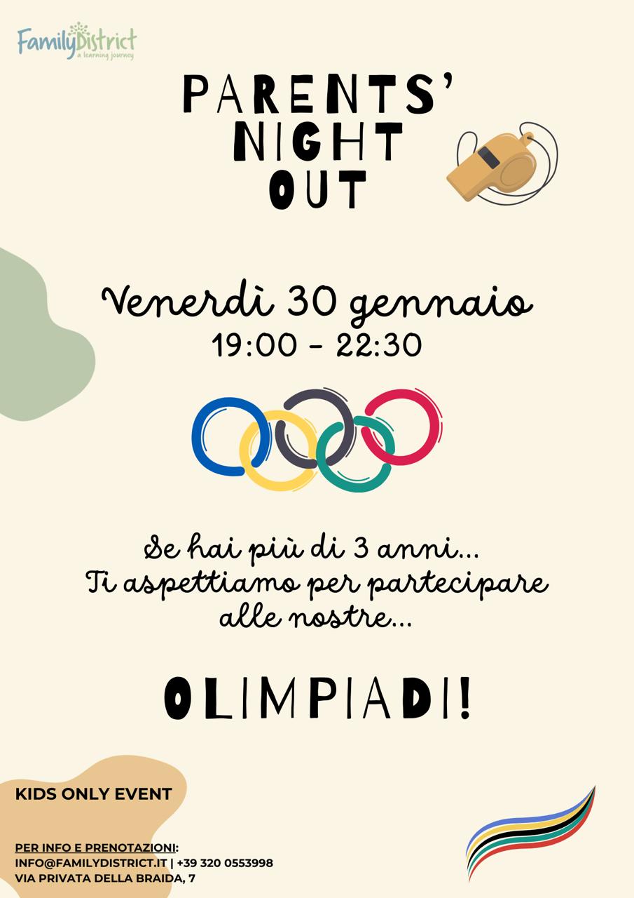 Parents' night out a tema Olimpiadi da Family District
