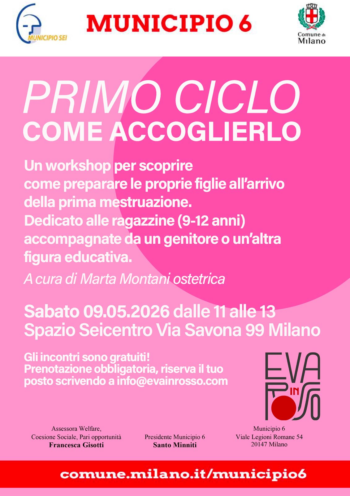 Come accogliere il primo ciclo? Un incontro tematico per ragazze allo spazio culturale Seicentro