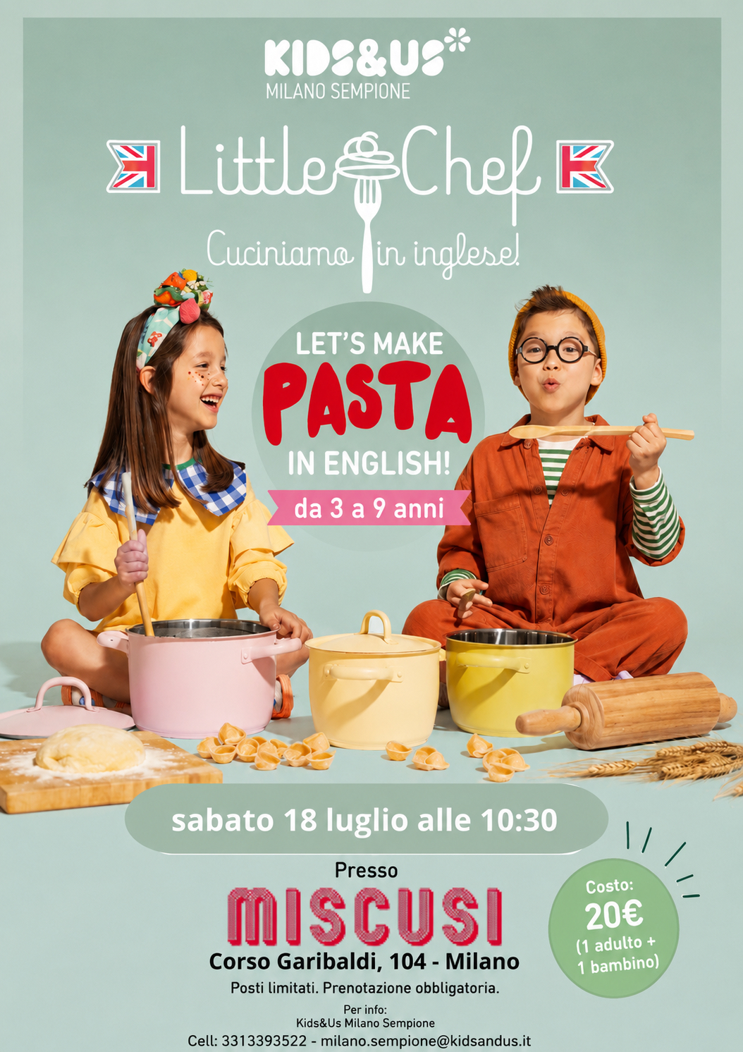 Kids&Us Milano Sempione: Little chef da MiScusi di Corso Garibaldi