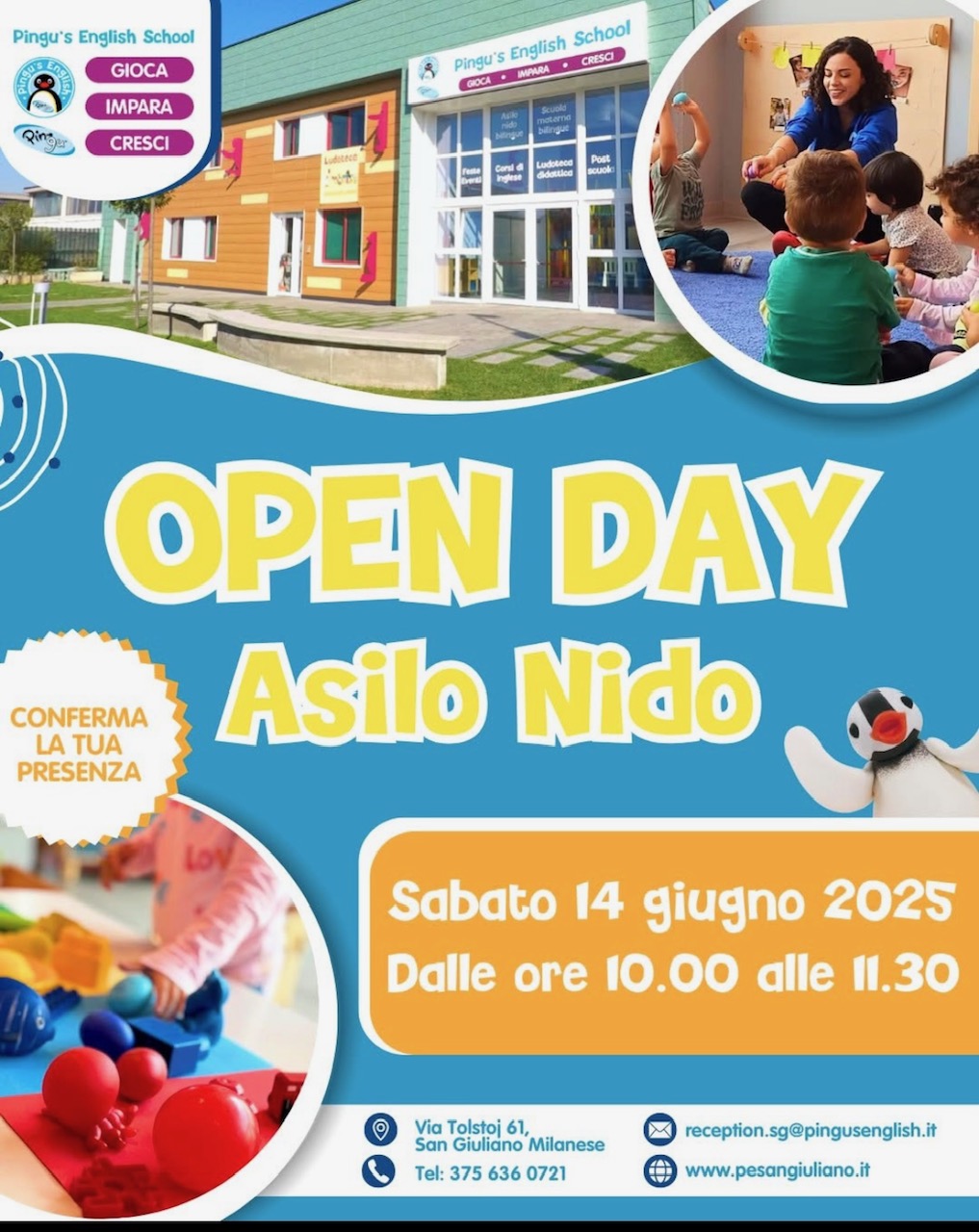 Pingu's English San Giuliano: Open day dell'asilo nido bilingue!