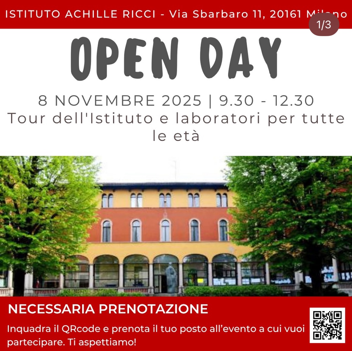 Istituto Achille Ricci: Open day dell'istituto con laboratori