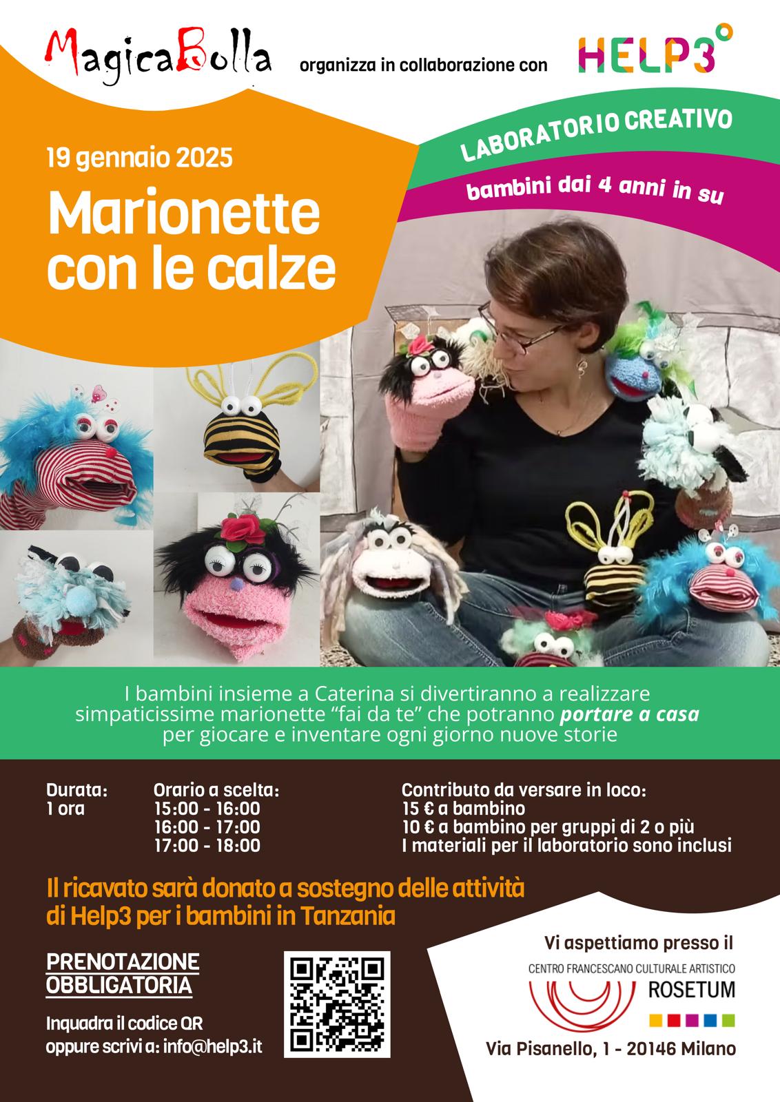 Marionette con le calze: al centro francescano culturale artistico