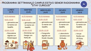Il programma del campus per over 65 di Radiomamma